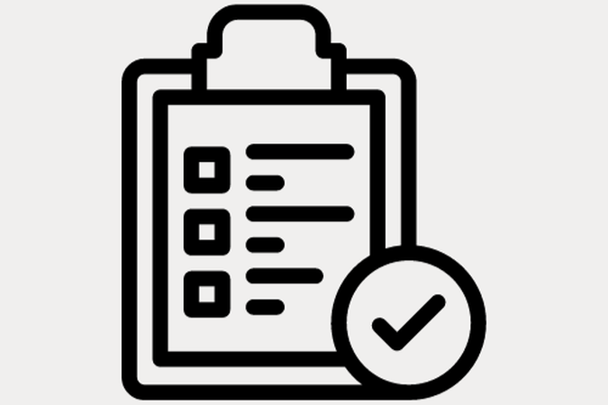 A checklist with a checkmark overlapping